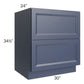 RTA Bayville Blue 30" 2-Drawer Base Cabinet