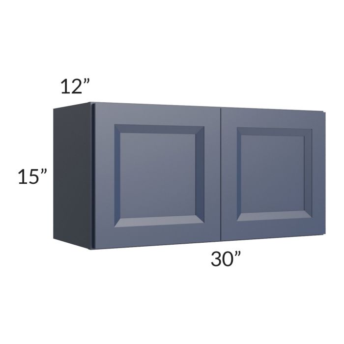 RTA Bayville Blue 30" x 15" Wall Cabinet