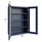 RTA Bayville Blue 30" x 42" Wall Glass Door Cabinet