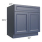 RTA Bayville Blue 33" Base Cabinet with 2 Decorative End Panels