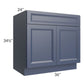RTA Bayville Blue 36" Base Cabinet with 2 Decorative End Panels