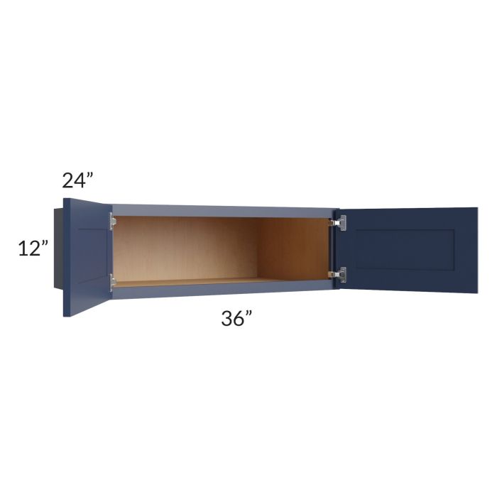 RTA Bayville Blue 36" x 12" x 24" Wall Cabinet