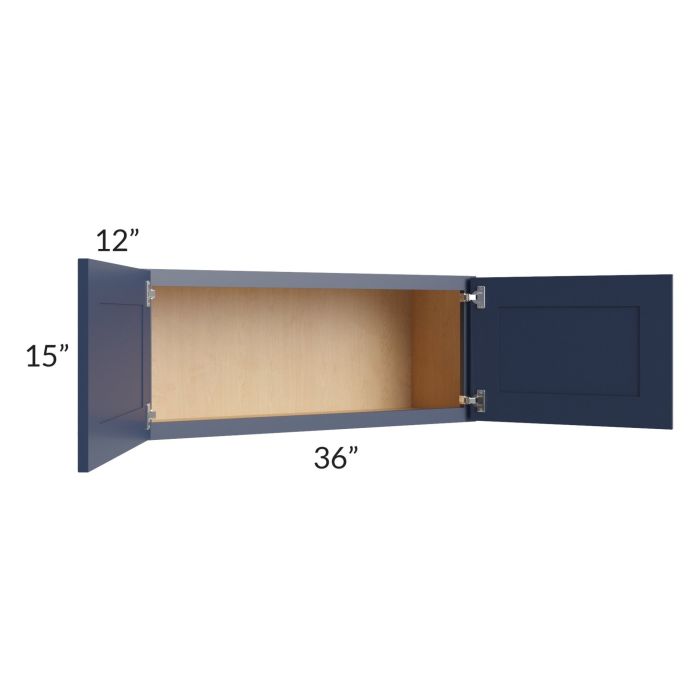 RTA Bayville Blue 36" x 15" Wall Cabinet