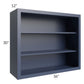 RTA Bayville Blue 36" x 30" Wall Open Cabinet
