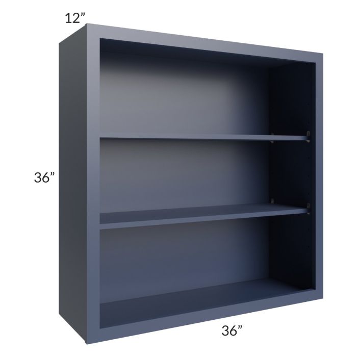 RTA Bayville Blue 36" x 36" Wall Open Cabinet