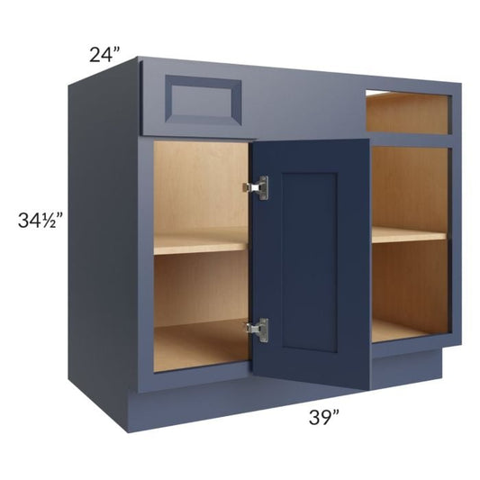 RTA Bayville Blue 39" Blind Corner Base Cabinet