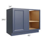 RTA Bayville Blue 45" Full Height Door Blind Corner Base Cabinet