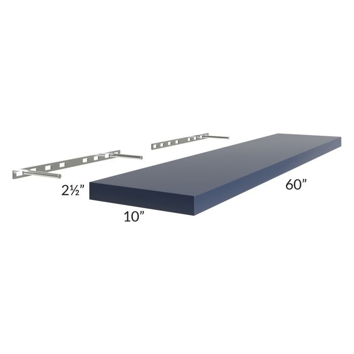 RTA Bayville Blue 60" Floating Shelf