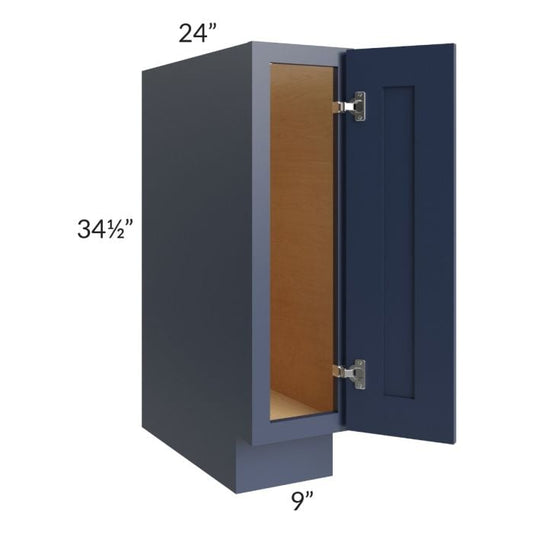RTA Bayville Blue 9" Full Height Door Base Cabinet