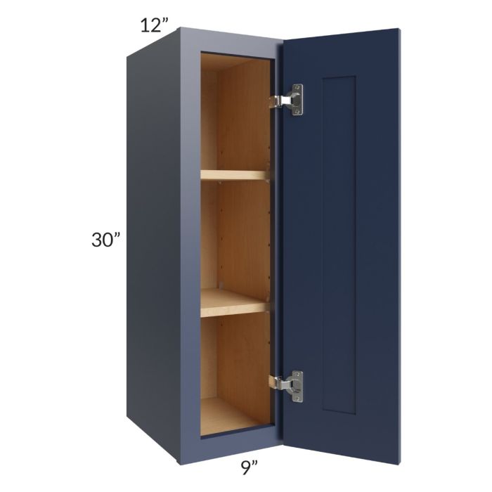 RTA Bayville Blue 9" x 30" Wall Cabinet