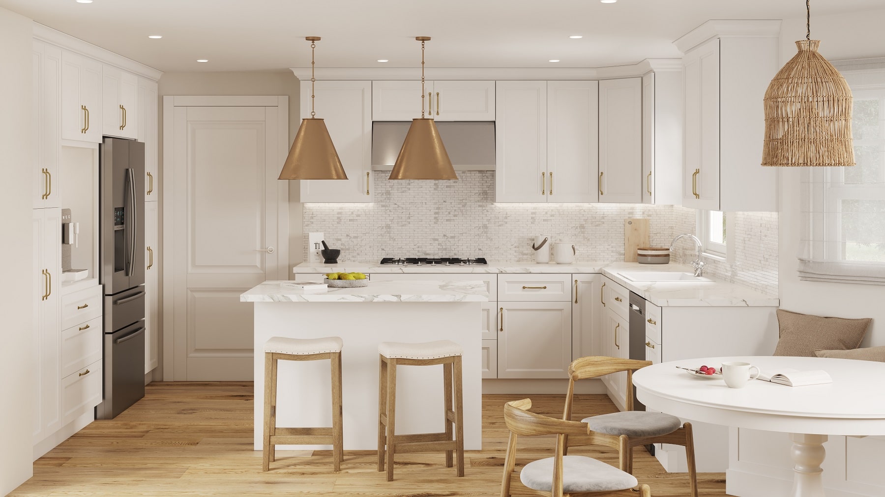 RTA Bayville White 12" x 15" Wall Open Cabinet