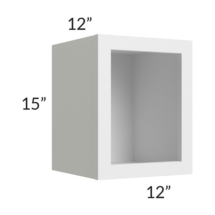 RTA Bayville White 12" x 15" Wall Open Cabinet