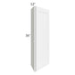 RTA Bayville White 12" x 36" Wall End Angle Cabinet with 2 Decorative End Panels