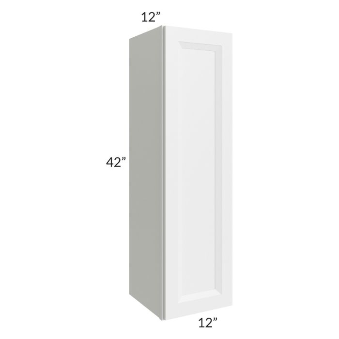 RTA Bayville White 12" x 42" Wall Cabinet