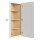 RTA Bayville White 12" x 42" Wall End Angle Cabinet