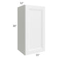 RTA Bayville White 15" x 30" Wall Cabinet with 2 Decorative End Panels