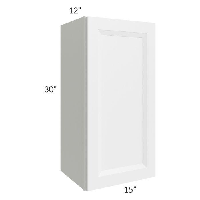 RTA Bayville White 15" x 30" Wall Cabinet with 2 Decorative End Panels