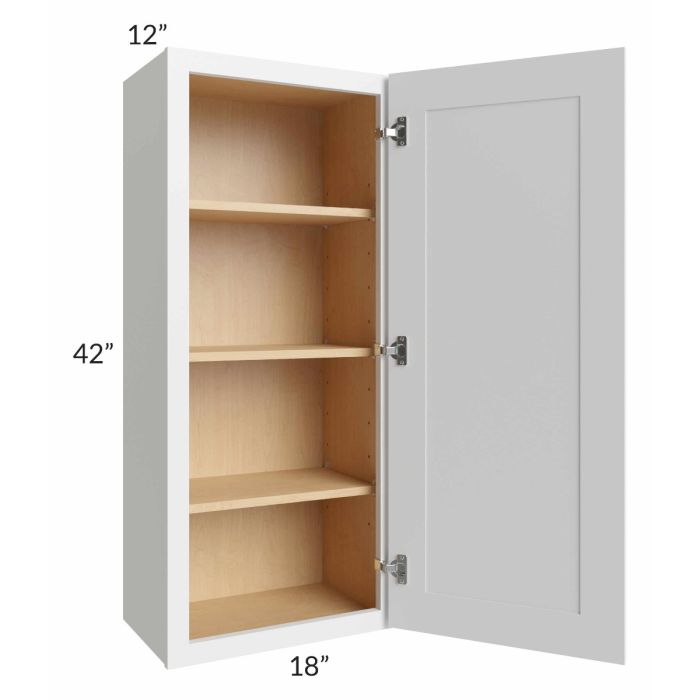 RTA Bayville White 18" x 42" Wall Cabinet