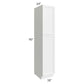 RTA Bayville White 18" x 90" Wall Pantry Cabinet with 1 Decorative End Panel and 2 Roll Out Trays