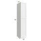 RTA Bayville White 18" x 96" Wall Pantry Cabinet with 1 Decorative End Panel and 3 Roll Out Trays
