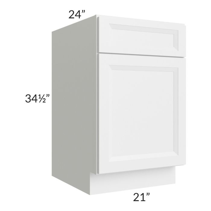 RTA Bayville White 21" Base Cabinet with 1 Decorative End Panel