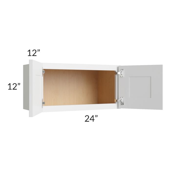 RTA Bayville White 24" x 12" Wall Cabinet