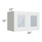 RTA Bayville White 24" x 15" Wall Glass Door Cabinet