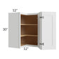 RTA Bayville White 24" x 30" Easy Reach Wall Cabinet with 1 Decorative End Panel