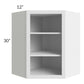 RTA Bayville White 24" x 30" Wall Diagonal Corner Open Cabinet