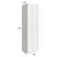 RTA Bayville White 24" x 90" Wall Pantry Cabinet with 1 Decorative End Panel and 4 Roll Out Trays