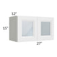 RTA Bayville White 27" x 15" Wall Glass Door Cabinet