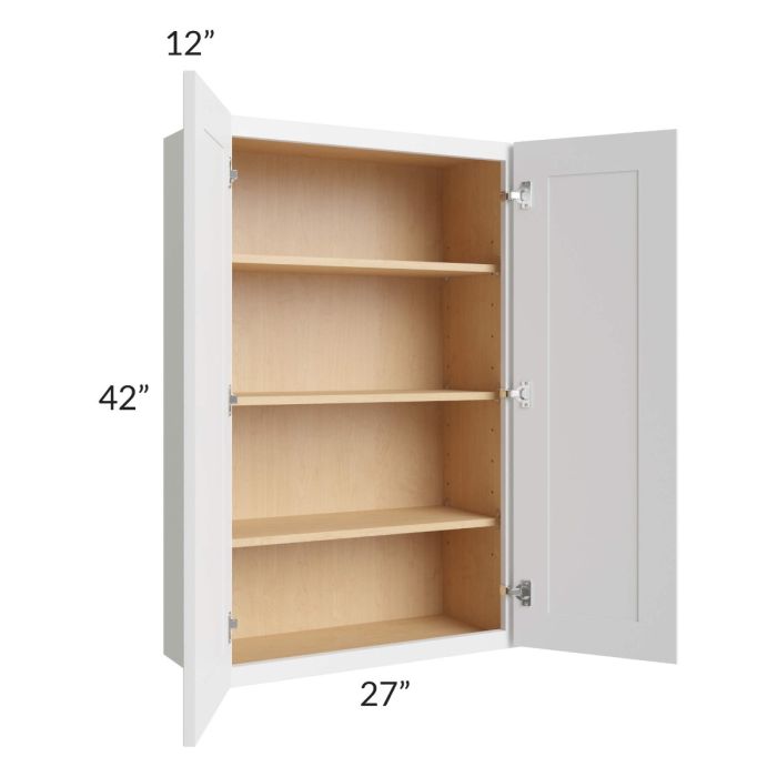 RTA Bayville White 27" x 42" Wall Cabinet