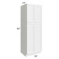 RTA Bayville White 30" x 84" Wall Pantry Cabinet with 2 Decorative End Panels and 4 Roll Out Trays
