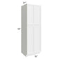 RTA Bayville White 30" x 90" Wall Pantry Cabinet with 1 Decorative End Panel and 1 Roll Out Tray