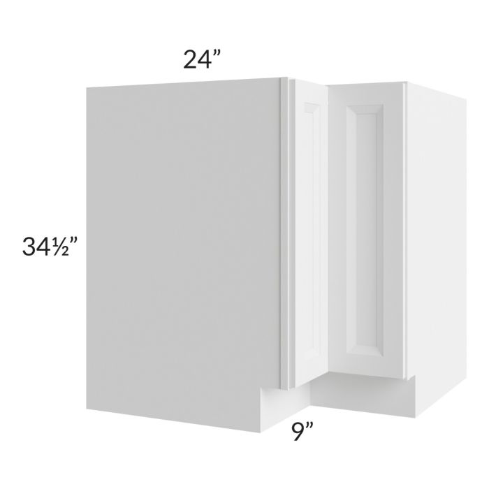 RTA Bayville White 33" Lazy Susan Base Cabinet with 2 Decorative End Panels