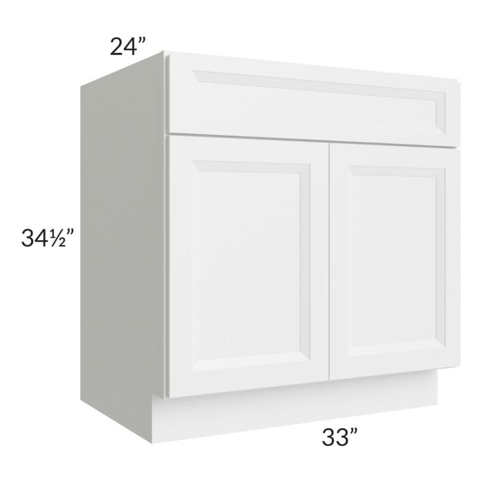 RTA Bayville White 33" Sink Base Cabinet