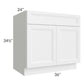 RTA Bayville White 36" Base Cabinet with 1 Roll Out Tray