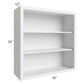 RTA Bayville White 36" x 36" Wall Open Cabinet with 2 Decorative End Panels