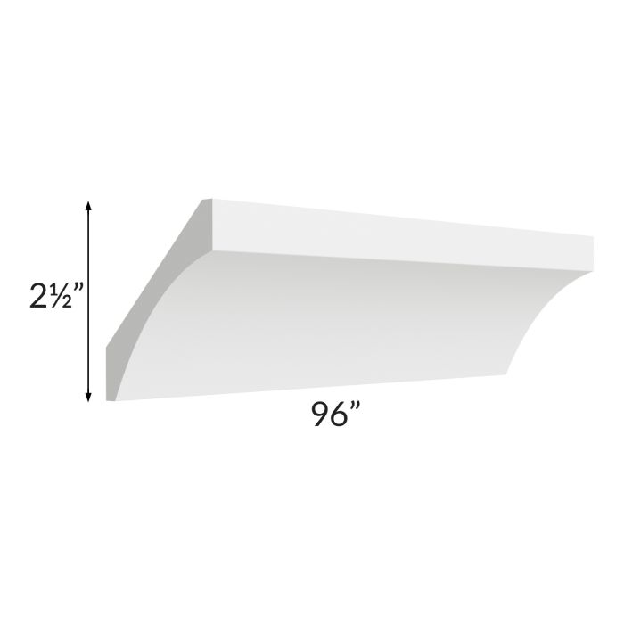 RTA Bayville White 8' Curved Crown Molding