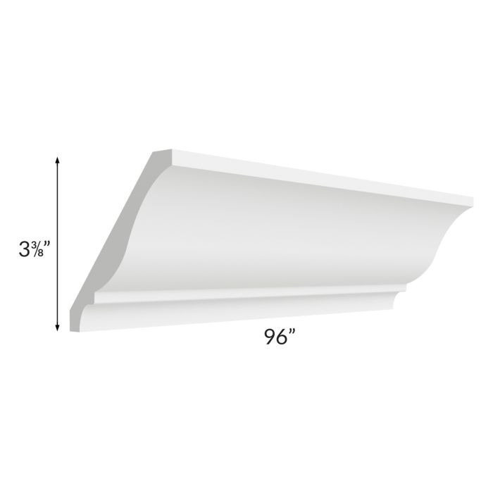 RTA Bayville White 8' Traditional Large Crown Molding