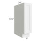 RTA Bayville White 9" Full Height Door Base Cabinet