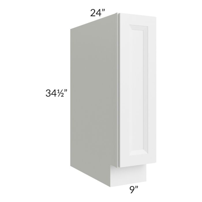 RTA Bayville White 9" Full Height Door Base Cabinet