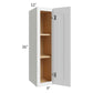 RTA Bayville White 9" x 36" Wall Cabinet with 1 Decorative End Panel