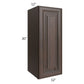 RTA Biscotti Cafe Glazed 12" x 30" Wall Cabinet with 1 Decorative End Panel