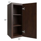RTA Biscotti Cafe Glazed 12" x 30" Wall Cabinet with 1 Decorative End Panel