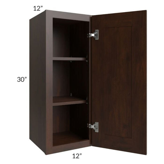 RTA Biscotti Cafe Glazed 12" x 30" Wall Cabinet with 1 Decorative End Panel