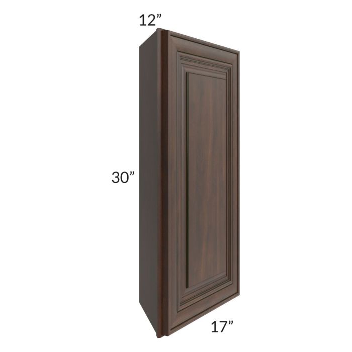 RTA Biscotti Cafe Glazed 12" x 30" Wall End Angle Cabinet