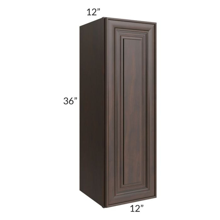 RTA Biscotti Cafe Glazed 12" x 36" Wall Cabinet with 2 Decorative End Panels