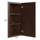 RTA Biscotti Cafe Glazed 12" x 36" Wall End Angle Cabinet