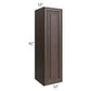 RTA Biscotti Cafe Glazed 12" x 42" Wall Cabinet with 1 Decorative End Panel